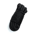 Мягкая веревка для бондажа БДСМ шибари, черная, 5 м - Фото 2