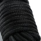 Мягкая веревка для бондажа БДСМ шибари, черная, 5 м - Фото 5