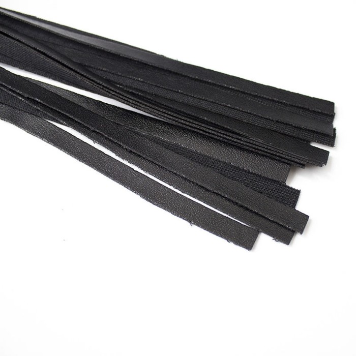 Плетка кожаная, 55 см, черная - Фото 1