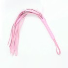 Плетка БДСМ кистевая, экокожа, 55 см, розовая - Фото 3