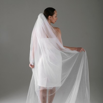 Фата вуаль «Нежность», белая, 3×1.5 м
