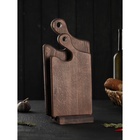 Набор деревянных разделочных досок на подставке Wild Kitchen, 35×16.5×2 см и 30×14×2 см, бук темный - Фото 1