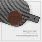 Доска разделочная деревянная для подачи Wild Kitchen, 29×17×2.5 см, граб темный - Фото 4