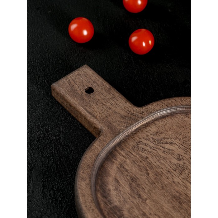 Доска разделочная для подачи Wild Kitchen, 32×19×2.5 см, граб темный - фото 1890063650