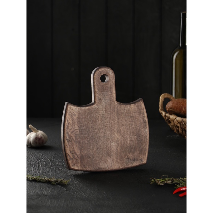Доска разделочная для подачи Wild Kitchen, 23×20×2.5 см, граб темный - Фото 1