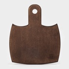 Доска разделочная для подачи Wild Kitchen, 23×20×2.5 см, граб темный - Фото 6