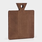 Доска разделочная деревянная для подачи Wild Kitchen, 27×22×2.5 см, граб темный - Фото 6
