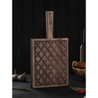 Доска разделочная деревянная для подачи Wild Kitchen, 42×22×2.5 см, граб темный - Фото 1