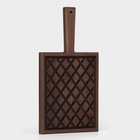 Доска разделочная деревянная для подачи Wild Kitchen, 42×22×2.5 см, граб темный - Фото 7