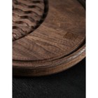 Доска разделочная для подачи Wild Kitchen, 32×22×2.5 см, граб темный - Фото 5