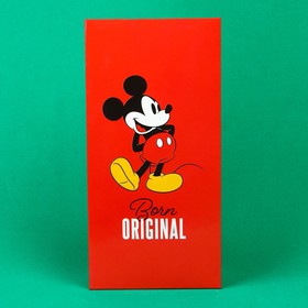 Открытка-конверт для денег "Born original", Микки Маус, 17х8,5 см