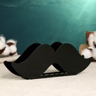 Салфетница "Усы" 20х3см, черная - фото 22545719