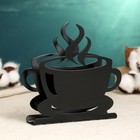 Салфетница "Кофе" 13х4см, черная - фото 45275580