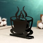 Салфетница "Кофе" 13х4см, черная - фото 45275581