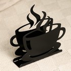 Салфетница "Кофе" 13х4см, черная - фото 45275582