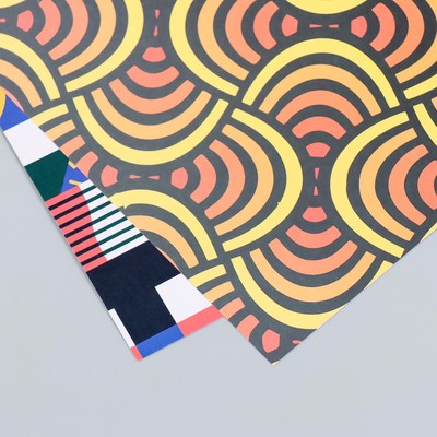 Бумага для скрапбукинга двусторонняя Color geometry, плотность 180 г, 30.5×32 см
