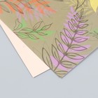 Бумага для скрапбукинга двусторонняя "Цветы и листья" плотность 180 гр 15,5х17 см - Фото 5