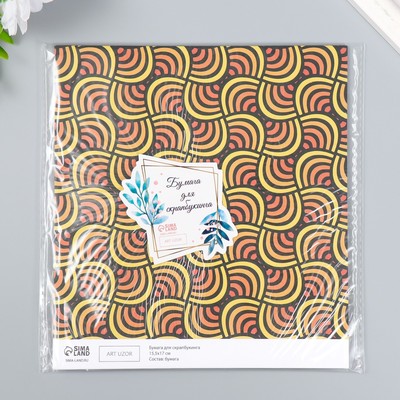 Бумага для скрапбукинга двусторонняя Color geometry, плотность 180 г, 15.5×17 см