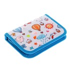 Пенал школьный «Небо», 13×19.5 см, на молнии, 1 секция, с наполнением, ткань - Фото 2