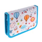 Пенал школьный «Небо», 13×19.5 см, на молнии, 1 секция, с наполнением, ткань - Фото 3