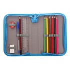 Пенал школьный «Небо», 13×19.5 см, на молнии, 1 секция, с наполнением, ткань - Фото 4