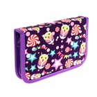 Пенал школьный «Совы», 13×19.5 см, на молнии, 1 секция, с наполнением, ткань - Фото 3