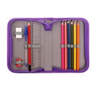 Пенал школьный «Совы», 13×19.5 см, на молнии, 1 секция, с наполнением, ткань - Фото 4