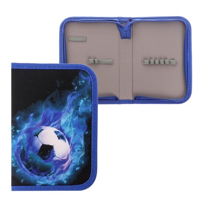 Пенал школьный «Мяч», 13×19.5 см, 1 секция, на молнии, ткань