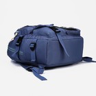 Рюкзак на молнии, 3 наружных кармана, цвет синий - фото 6886074