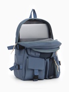 Рюкзак школьный на молнии, с карманами, синий - Фото 4