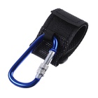 Крючок карабин для сумок на коляску, на липучке, синий - Фото 6