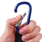 Крючок карабин для сумок на коляску, на липучке, синий - Фото 8