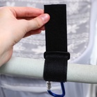 Крючок карабин для сумок на коляску, на липучке, синий - Фото 9