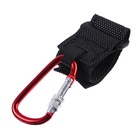 Крючок карабин для сумок на коляску, на липучке, экокожа, красный - Фото 6