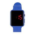 Часы наручные электронные с силиконовым ремешком, синие - Фото 2