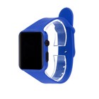 Часы наручные электронные с силиконовым ремешком, синие - Фото 3