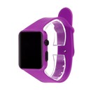 Часы наручные электронные с силиконовым ремешком, фиолетовые - Фото 3