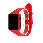 Часы наручные электронные с силиконовым ремешком, красные - Фото 3