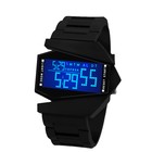 Часы наручные электронные с силиконовым ремешком, чёрные - Фото 1