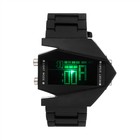 Часы наручные электронные с силиконовым ремешком, чёрные - Фото 5