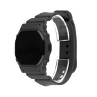 Часы наручные электронные с силиконовым ремешком, влагозащищенные, чёрные - Фото 2