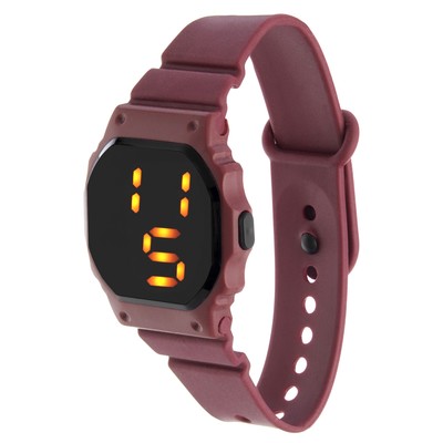 Часы наручные электронные, ремешок силикон, влагозащищённые, от батареек CR2450