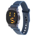 Часы наручные электронные, ремешок силикон, влагозащищённые, синие - Фото 1