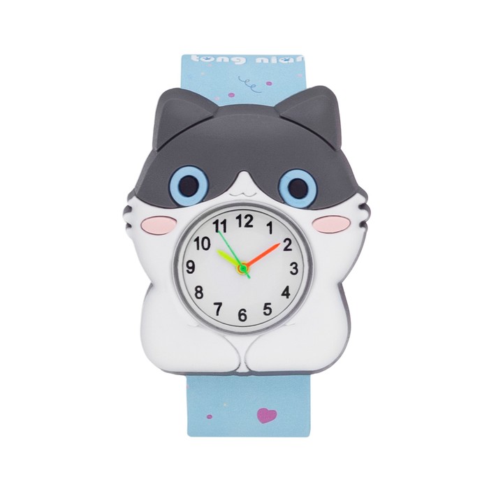 Часы наручные детские "Котик", ремешок l-21.5 см - Фото 1