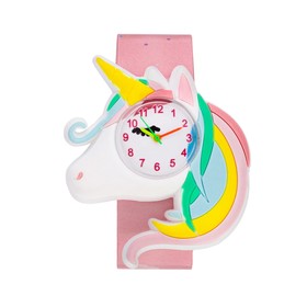 Часы наручные кварцевые детские "Единорог", ремешок l-21.5 см