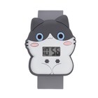 Часы наручные электронные, детские "Котик", ремешок l-21.5 см - фото 108776480
