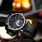 Часы наручные механические мужские, d-4.5 см, длина ремешка l=20 см, водонепроницаемые 9437125