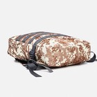 Рюкзак на молнии, 2 наружных кармана, цвет коричневый - Фото 3