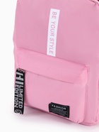 Рюкзак молодёжный на молнии, с карманами, размер 27×10×37.5 см, розовый - Фото 4