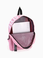 Рюкзак молодёжный на молнии, с карманами, размер 27×10×37.5 см, розовый - Фото 2